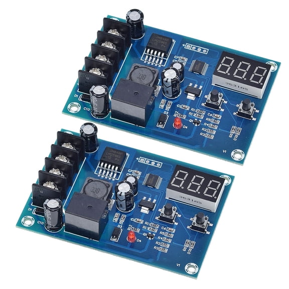 2pc 12V 24V Battery Charge Controller Protection Module w/ LED Voltmeter XH-M603