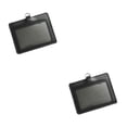 thumbnail image 2 of Sidaley 10 piezas de titulares de tarjetas de identificación, carcasa protectora informal de negocios, funda para tarjetas de autobús multifuncional, Horizontal/Negro 2piezas, 2 of 5