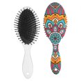 thumbnail image 2 of Ethnic Tribal Mandala Hair Brush - Anti-Frizz Paddle Brush with Ergonomic Handle, No-Pull Comfort, 2 of 5