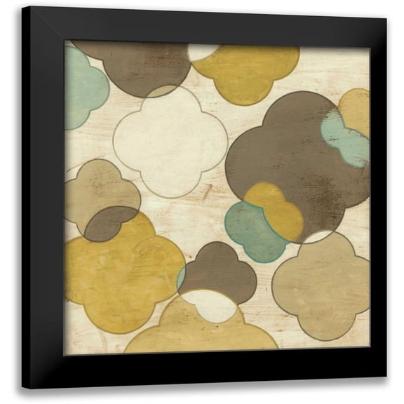 Vess, June Erica 12x12 Black Modern Framed Museum Art Print Titled - Quatrefoil Overlay III