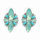 thumbnail image 2 of Five-leaf Petal Crystal Earrings Pink Diamond Earrings Simple Jewelry, 2 of 5