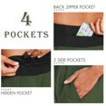 thumbnail image 3 of BALEAF Womens' 7 Inches Running Short Tummy Control Back Zipper Pocketed Active Gym Shorts with Liner Army Green Size XXL, 3 of 6