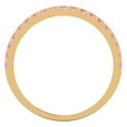thumbnail image 5 of 0.57 ct Brilliant Round Cut Simulated Pink Diamond 18K Yellow Gold Stackable Band SZ 4.5, 5 of 6