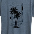 thumbnail image 3 of Instant Message - Geometric Palm Tree Scene - Women's Short Sleeve Graphic T-Shirt, 3 of 6