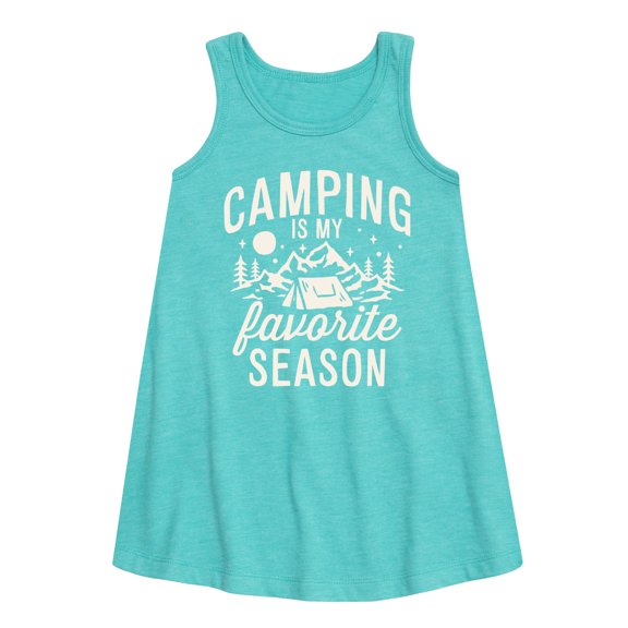 Instant Message - Camping Is My Favorite Season - Toddler & Youth Girls A-line Dress