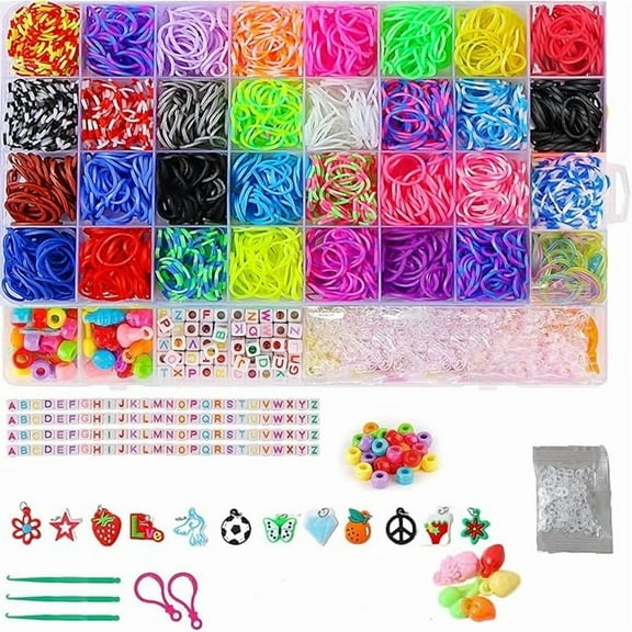 ZLC 2500  Rubber Band Bracelet Kit, Loom Bracelet Making Kit for Kids, Rubber Bands Refill Loom Set, Loom Bands Kit