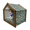 thumbnail image 1 of Stars Pet House, Sun and Moon Pattern in Cartoon Style Heavenly Bodies with Funny Faces, Outdoor & Indoor Portable Dog Kennel with Pillow and Cover, 5 Sizes, Multicolor, by Ambesonne, 1 of 5