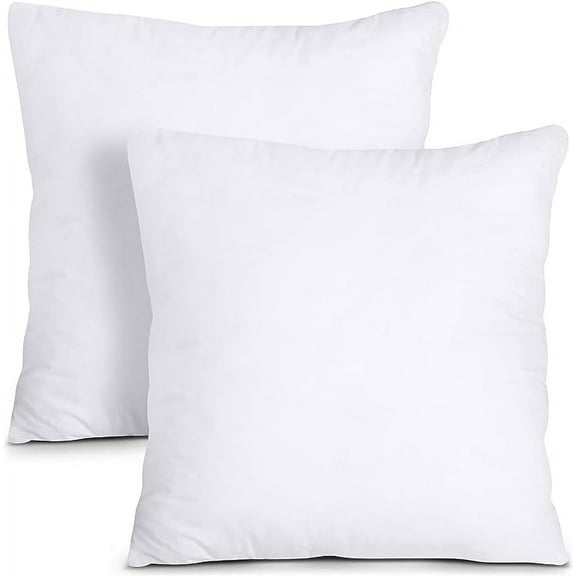 LAMIRO 20” x 20” Cotton Decorative Pillow Inserts,Soft and Durable (2 Count)