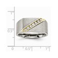 thumbnail image 5 of Mens Titanium Brushed Diamond Wedding Band Ring 1/5 Carat (ctw), 5 of 5