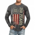 thumbnail image 5 of DHFJKG 250 Years Anniversary USA Shirts For Men Long Sleeve T Shirt National Flag Graphic Tee Celebrate 4Th Of July Top, 5 of 5