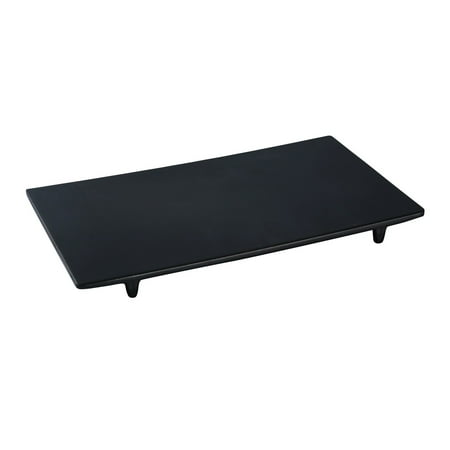 

Black Pearl Rectangle Display Plate 13 W X 7 1/2 L X 1 H Melamine Black Pack of 2