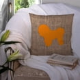 thumbnail image 3 of Dog Silhouette Burlap Fabric Decorative Pillow, 3 of 4