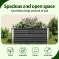 thumbnail image 4 of vidaXL Anthracite Galvanized Steel Raised Garden Bed Freestanding for Garden Balcony Patio, 4 of 10