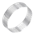 thumbnail image 4 of 2uds Inoxidable Acero Pastel Anillos para Hornear, Perforado Pastel Mousse Anillo Cocina Hornear Calor Resistente 2.7 Diámetro, 0.8 Altura, para Pastel Postre, Plata, 4 of 5