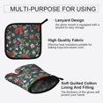 thumbnail image 3 of Yayeee Oven Mitts and Pot Holder Set of 2 Heat Resistant Kitchen Gloves Baking Hot Pad, Green Christmas, 3 of 5