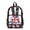 Union Jack Graffiti, variant on ZIATUBLES Clear Backpack, Heavy Duty Fabric & PVC Transparent Bookbag with Union Jack Graffiti Print, Large Capacity See Through Backpack for School College Work Travel Security