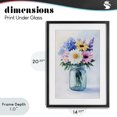 thumbnail image 4 of Stupell Industries Cottage Country Jar Wildflower Bouquet Black Framed Print Under Glass, 14 x 20, by Petals Prints Design, 4 of 8