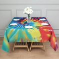 thumbnail image 3 of Colorful Rainbow Tie Dye Spiral Pattern Square Tablecloth,Waterproof Square Table Cover,Wipeable Spillproof Washable Table Cover for Home Kitchen Party Decor 42"X42"(107x107cm), 3 of 6
