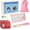 Rose red, variant on 1.4" Floating Pool Mahjong Set, 160 Pieces American Waterproof Floating Mahjong Tiles, Includes All Accessories, Portable Outdoor Game for Beach Pool Party & Summer Holiday