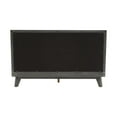 thumbnail image 2 of Kiran Queen Size Platform Bed, Gray Upholstered Headboard, Wood Frame, 2 of 6