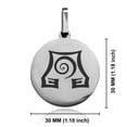 thumbnail image 2 of Stainless Steel Earth Element Round Medallion Keychain Circle Ring, 2 of 2
