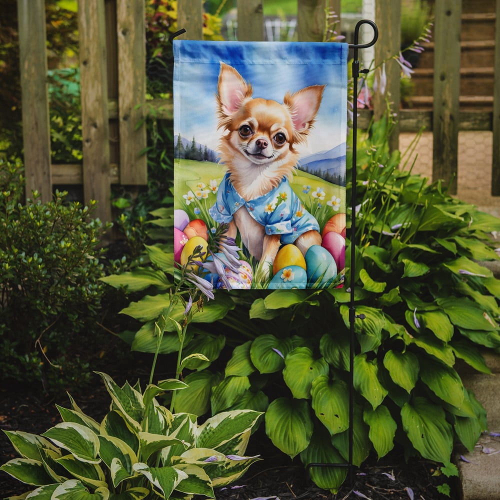 Chihuahua Easter Egg Hunt Garden Flag 11.25 in x 15.5 in