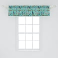 thumbnail image 2 of Ambesonne Feather Window Valance, Ethnic Tribal Plumage Motif, 54" X 12", Seafoam and Multicolor, 2 of 3