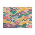 thumbnail image 5 of Yayeee Area Rugs for Living Room 5.2'x4' Non Slip Washable Bedroom Floor Carpet, Yellow Floral Wave, 5 of 5