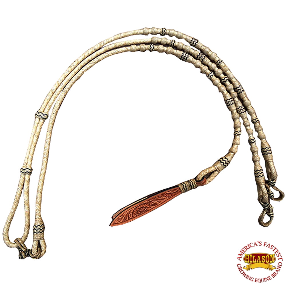 79BH 50 In Rawhide Romal Reins Western Braided Leather Show Horse