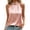 Pink, variant on Halter Pearl Collar Sleeveless Top Casual Summer Beach Top Women