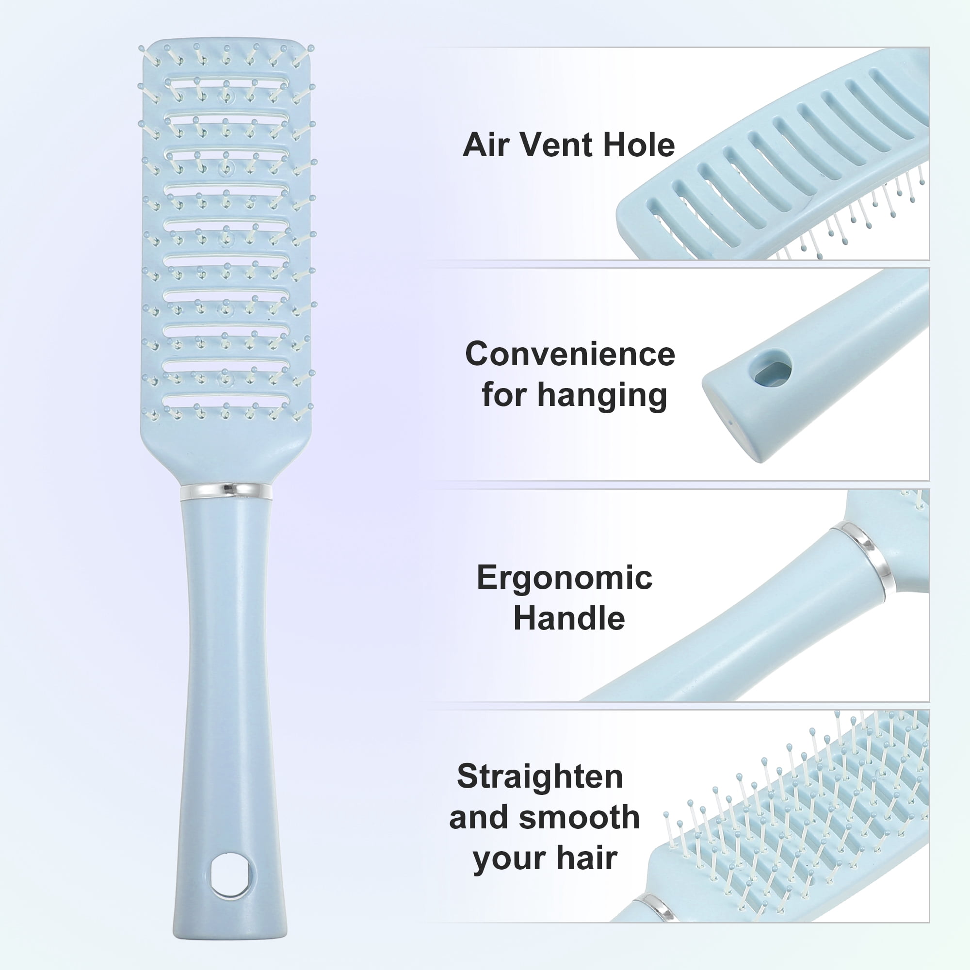 Unique Bargains 1Pc Hair Brush Detangling Brush for Women and Men Hair Brush Blue