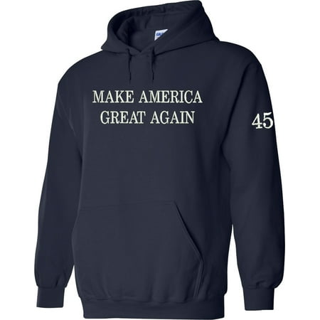 - Make America Great Again Pullover Hoodie Embroidered Navy