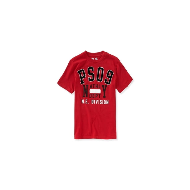 Aeropostale Boys PS09 Athletic Embellecido playera, rojo, 5
