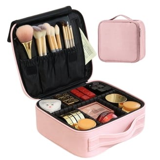 beauty box travel makeup bag cosmetics train case PurseN Classic The interior features elastic loops and mesh pockets that keep bottles New Fashion Women Cosmetic Bag