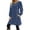 Blue Dress for Women, variant on HAPIMO Women's Dress Crew Neck Long Sleeve Loose Button Down Side Pockets Modern Elegant Dress Comfortable Daily Use Black L