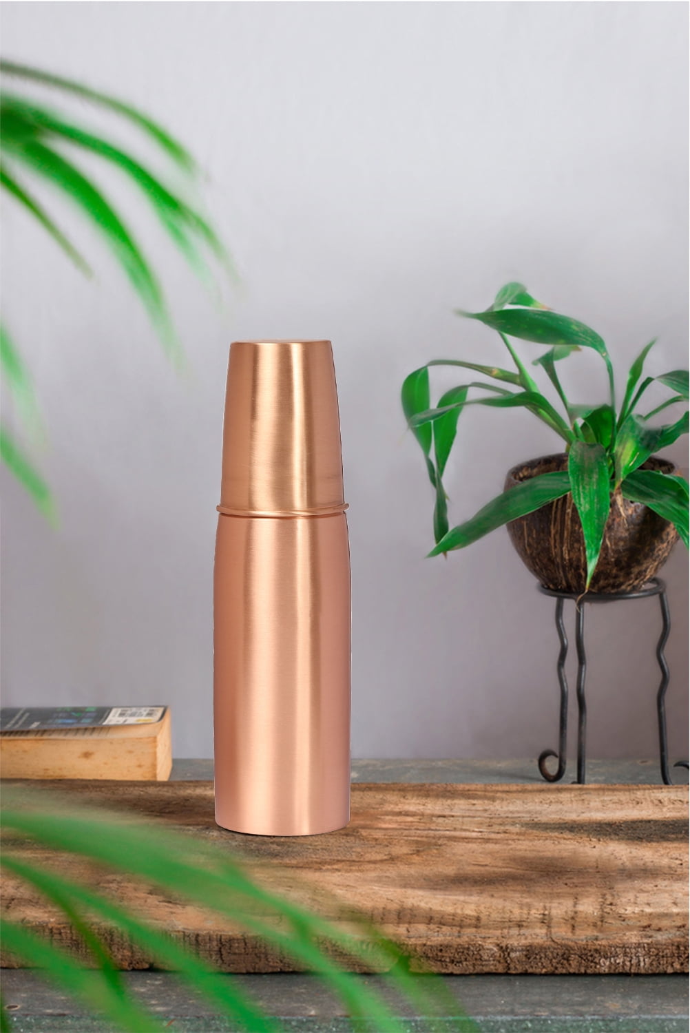 Zap Impex Pure Copper Water Bottle with Glass Joint Free (30 oz)