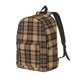 thumbnail image 1 of Disketp khaki coffee plaid Mochila de Lona Estampada, Mochila Escolar de Viaje Ligera para Estudiantes y Portátil-Small, 1 of 5
