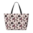 thumbnail image 2 of Honeii Retro Red Black Roses for Tote Bag with Adjustable Strap,Beach Bag, Waterproof Sandproof Beach Tote Bag, Large Capacity Foldable Beach Bags, 2 of 7