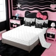 thumbnail image 3 of Erosebridal Cute Polka Dots 7-Piece Bedding Comforter Set,Cartoon Ribbon Bowknot King Bedding Sets For Girls Kids,Reversible, 3 of 7