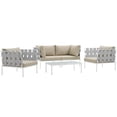 thumbnail image 1 of Modway Harmony Sectionnel de Mobilier de Patio Extérieur en Aluminium, 5 Pcs, Blanc, 1 of 8