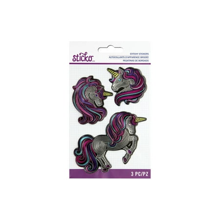 EK Sticko Sticker Stitchy Embossed Unicorn
