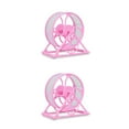 thumbnail image 3 of crativent Jouet de Sport Recyclé pour Animaux de Compagnie, Cage à Roue pour Jogging et Course, avec Support, Antidérapant, Rotatif, Accessoires Amusants pour la Maison, Rose, 2 Ensembles, 3 of 6