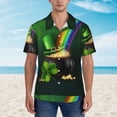 thumbnail image 4 of Balery St. Patrick's Day4 Print Men's Hawaiian Shirts Short Sleeve Beach Shirt Relaxed Fit Vacation Button Down Shirts-3X-Large, 4 of 9