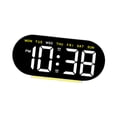 thumbnail image 4 of Reloj de alarma digital Descripción electrónica Reloj ajustable, exhibición de temperatura de la semana de fecha para dormitorio, dormitorio, cama, Luz amarilla, 4 of 8