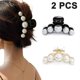 thumbnail image 2 of 2 Pieces Pearl Hair Claw,Styling Hair Clips Strong Hold Hair Jaw Clips, Big Hair Clips Hair Accessories for Women Girls, 2 of 4