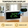 thumbnail image 4 of iTOMA Digital Alarm Clock, Tabletop, Clock, White, 1.4" LED Display, 4 of 12