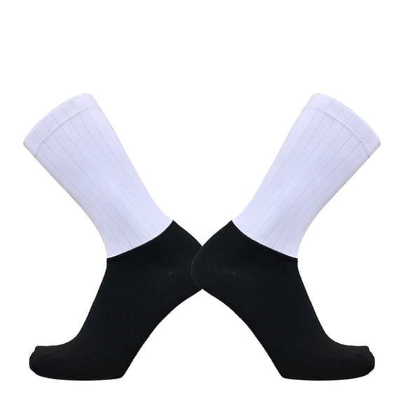 Aero Socks Cycling Socks, Crew Length,Silicone Anti-slip,Breathable And Cushioned Bike Socks, For Men & Women, Unisex