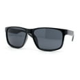 thumbnail image 2 of Classic Mens Sport Horn Rim Plastic Rectangular Sunglasses Shiny Black - Black, 2 of 4