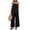 Black, variant on Laqbezok Women's 2-Piece Summer Set, Sexy Strapless Tube Top and High Waisted Wide Leg Pants Outfit, Casual Solid Color Lounge Tracksuit with Pockets
