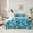 Blue, variant on jejeloiu Pink White Leaves 7 Pieces Bedding Comforter Set,Natural Botanical Full Bedding Set,Modern Art Fitted Sheet Flat Sheet For Gitls Teens,Ultra Soft Home Decor Reversible